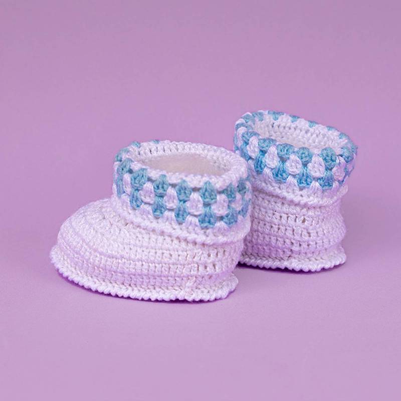Escarpín Tipo 1 en crochet - Bebés - Enfibras Amigurumis