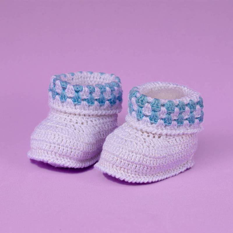 Escarpín Tipo 1 en crochet - Bebés - Enfibras Amigurumis