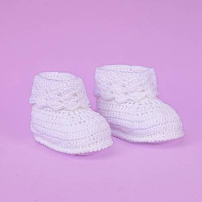 Escarpín Tipo 2 en crochet - Bebés - Enfibras Amigurumis