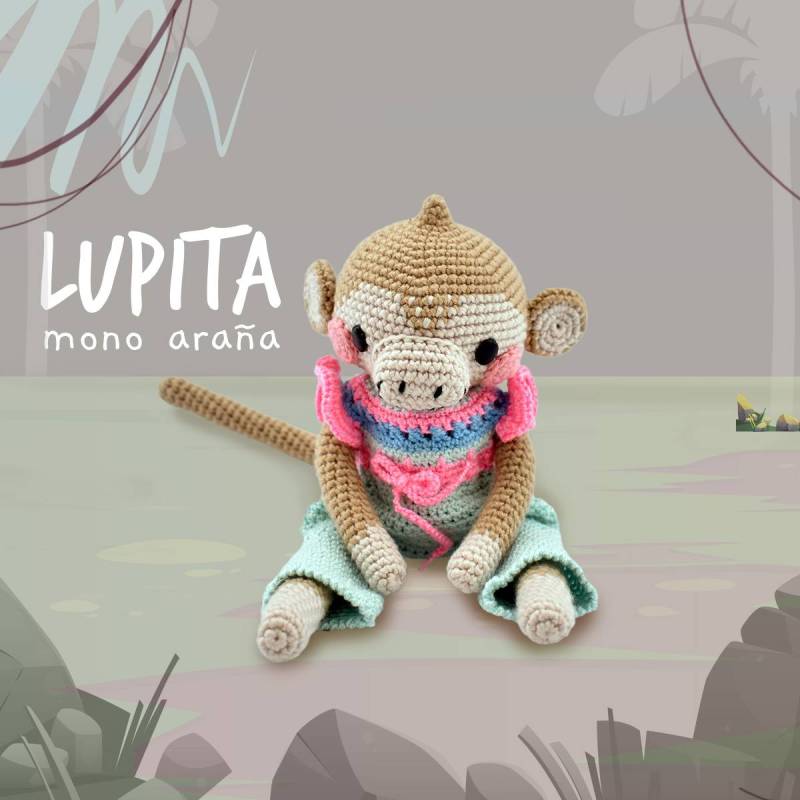 Lupita Mona Araña - Mundo Animal - Enfibras Amigurumis