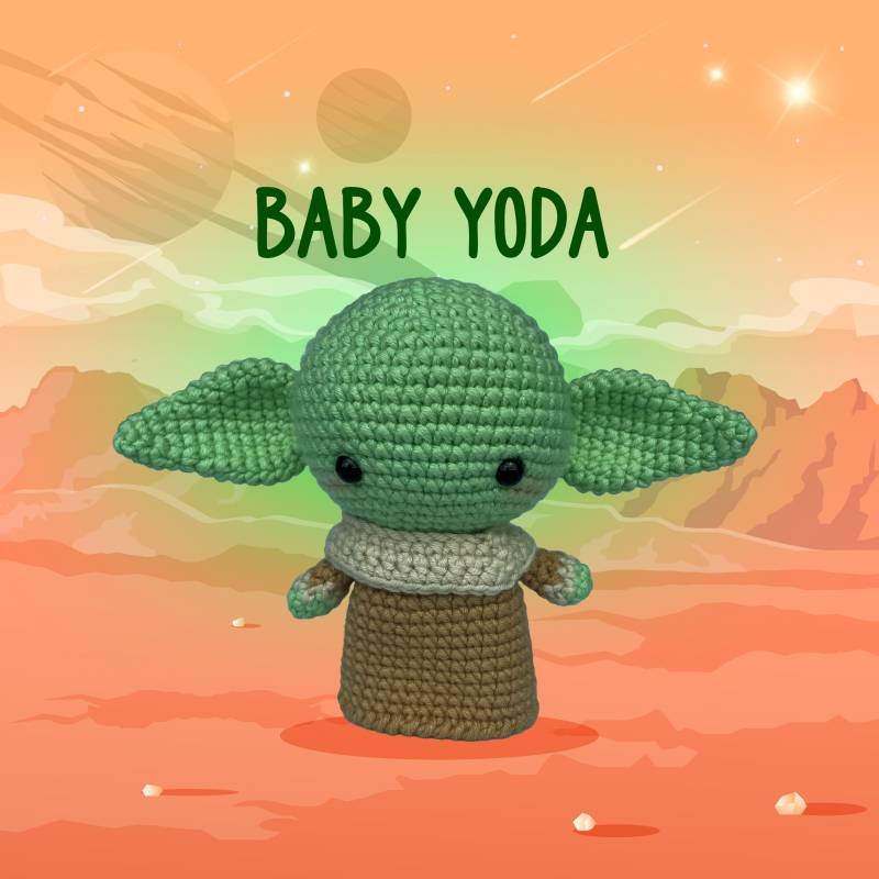 Baby Yoda - Mundo Fantástico - Enfibras Amigurumis