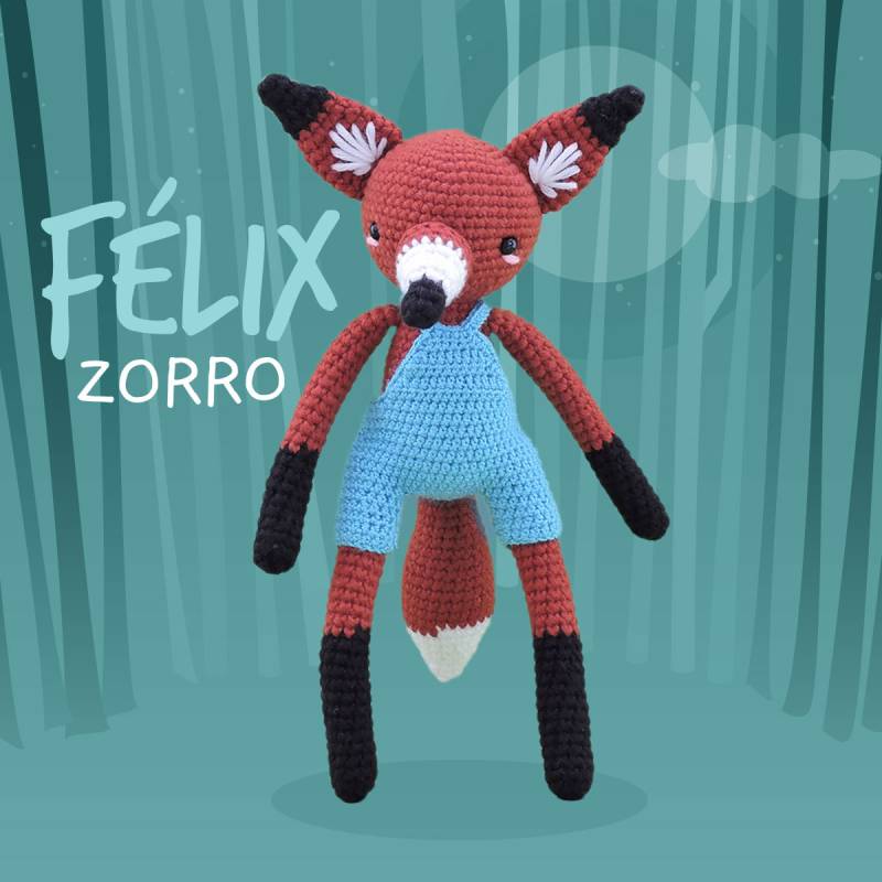 Félix Zorro - Mundo Animal - Enfibras Amigurumis