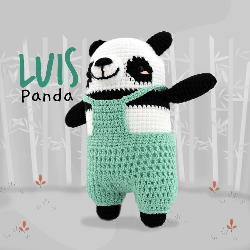 Luis Panda - Mundo Animal - Enfibras Amigurumis