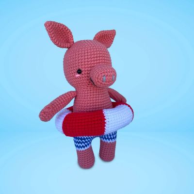 Pedro Von Dito Cerdito - Amigurumi Tejido a Mano y Hipoalergénico