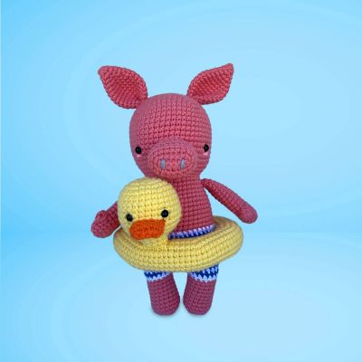 Pedro Von Dito Cerdito - Amigurumi Tejido a Mano y Hipoalergénico