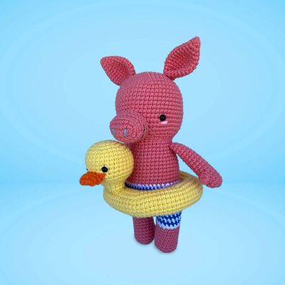 Pedro Von Dito Cerdito - Amigurumi Tejido a Mano y Hipoalergénico