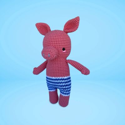 Pedro Von Dito Cerdito - Amigurumi Tejido a Mano y Hipoalergénico