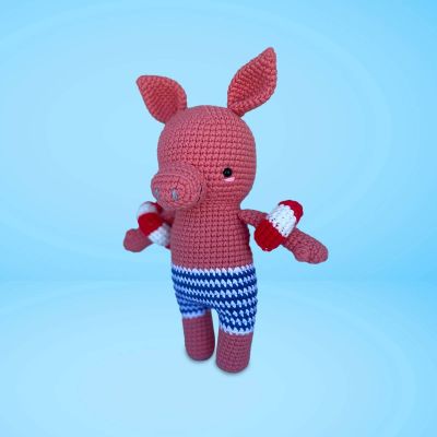 Pedro Von Dito Cerdito - Amigurumi Tejido a Mano y Hipoalergénico