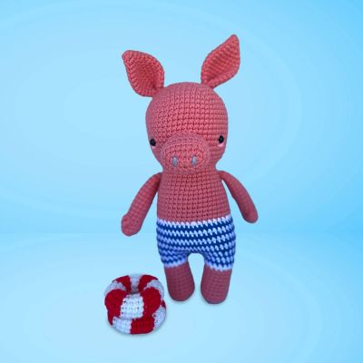 Pedro Von Dito Cerdito - Amigurumi Tejido a Mano y Hipoalergénico