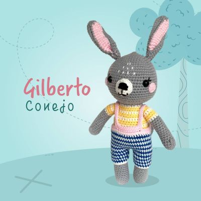 Gilbert Conejo - Mundo Animal - Enfibras Amigurumis
