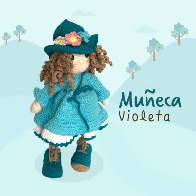 Muñeca Violeta - Bebés - Enfibras Amigurumis