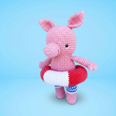 Pedro Von Dito Cerdito - Amigurumi Tejido a Mano y Hipoalergénico