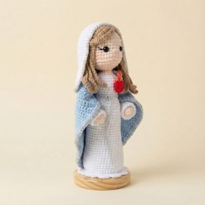 Virgencita Sagrado Corazón de María tejida | EnFibras