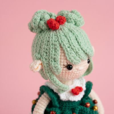 Elf, el Hada de la Navidad - Muñeca Amigurumi hecha a mano | EnFibras