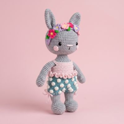 Bonny Coneja - Amigurumi Tejido a Mano con Flores | EnFibras