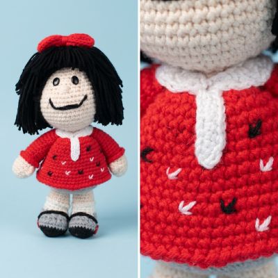 Mafalda - Muñeca Amigurumi Tejida a Mano | EnFibras