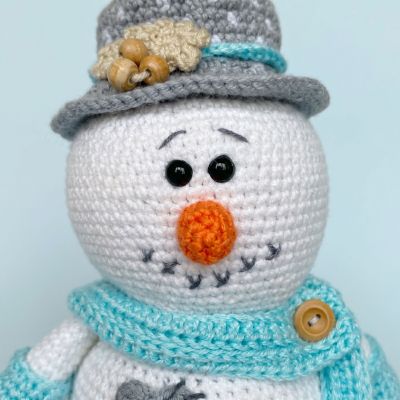 Nevado Muñeco de Nieve - Amigurumi Tejido a Mano | EnFibras