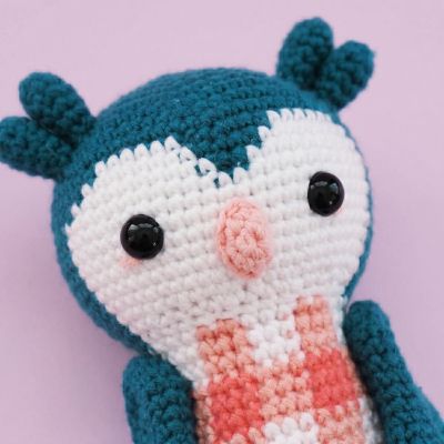 Newton Lechuza - Muñeco Amigurumi Tejido a Mano | EnFibras