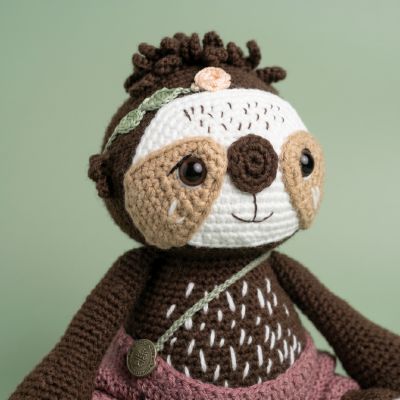 Ozzy Oso Perezoso - Muñeco Amigurumi Tejido a Mano | EnFibras