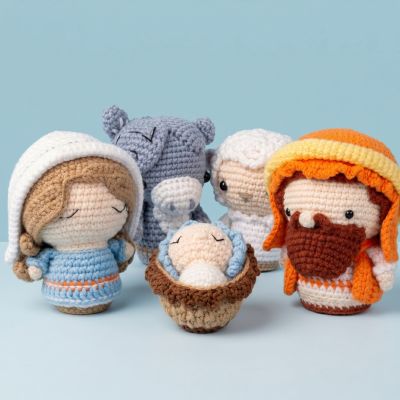 Set Nacimiento Pesebre Amigurumi Tejido a Mano | EnFibras