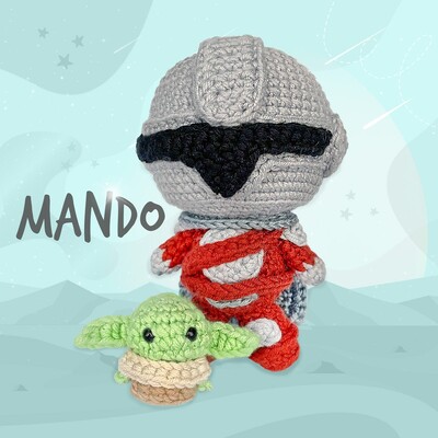 Mando es un guerrero legendario de los mandalorianos. Trabaja como cazarrecompensas usando con gran orgullo su armadura Beskar. Con su pequeño Baby Yoda está listo para salir a conocer nuevos amigos, ¡esa es la manera!Encuéntralo en www.enfibras.com#enfibras #amigurumi #crochet #toy #handmade #mandaloriantoy #kidstoy #mandaloriancrochet #starwarstoy #starwarscrochet