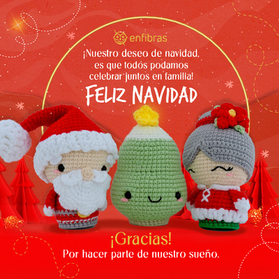 🌟 ¡Enfibras les desea una Feliz Navidad! 🌟#enfibras #amigurumi #pattern #crochet #toy