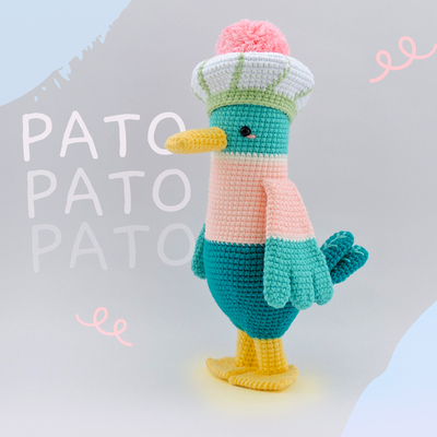 🌟 Pato, pato, está lleno de mucho amor, para que nuestros pequeños disfruten cada instante. 🌟�www.enfibras.com#crochet #pattern #enfibras #amigurumi #toy